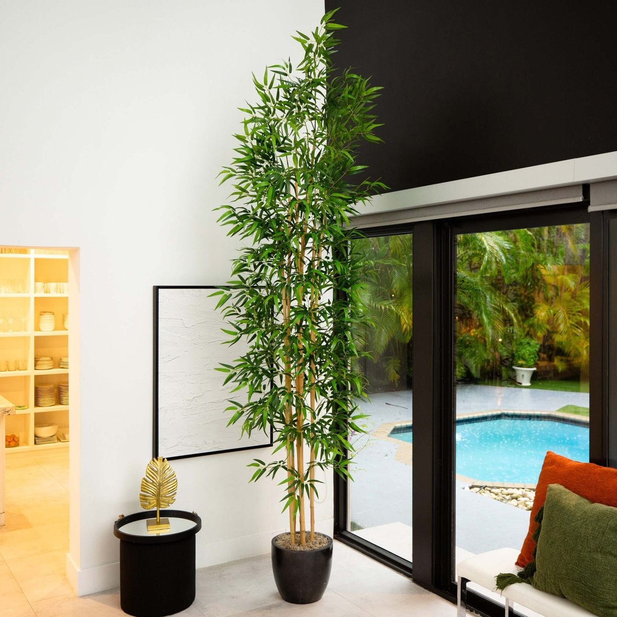 10’ Artificial Bamboo Tree with Real Bamboo Trunks - Ed's Plant Shop