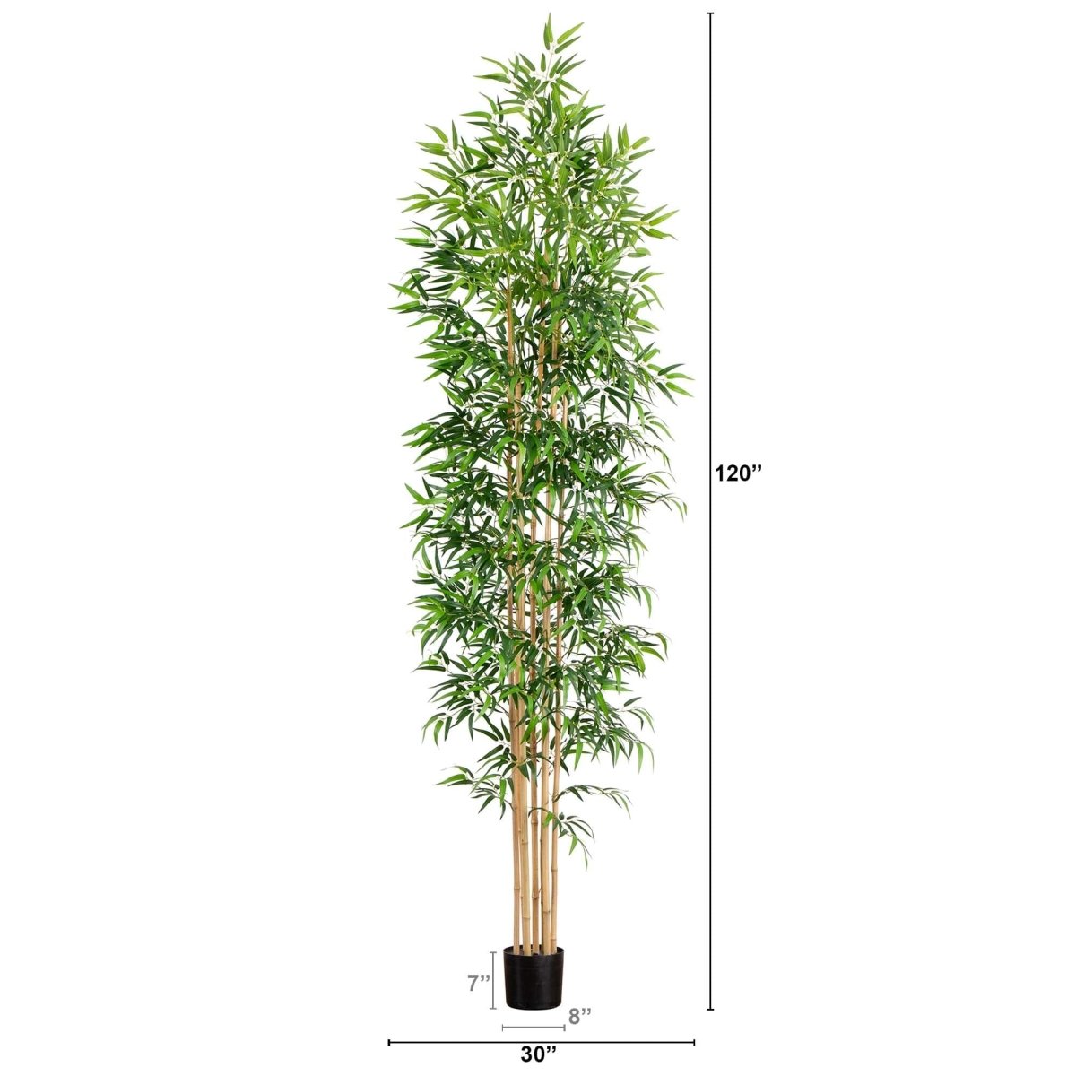 10’ Artificial Bamboo Tree with Real Bamboo Trunks - Ed's Plant Shop