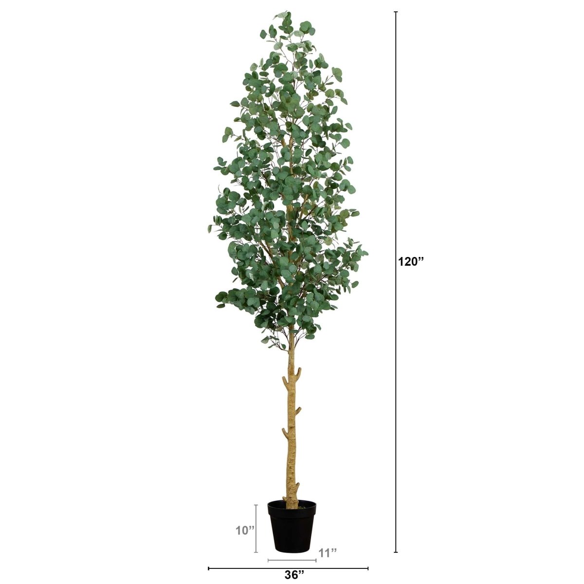 10’ Artificial Eucalyptus Tree – Elegant Faux Decor - Ed's Plant Shop