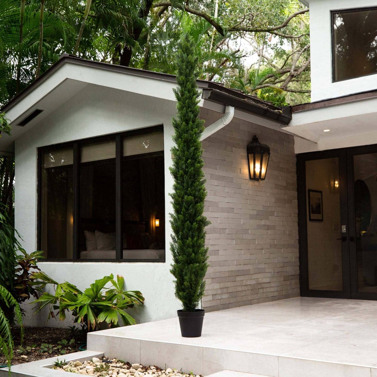 10' UV Resistant Artificial Cedar Pine Tree (Indoor/Outdoor) for Entryway