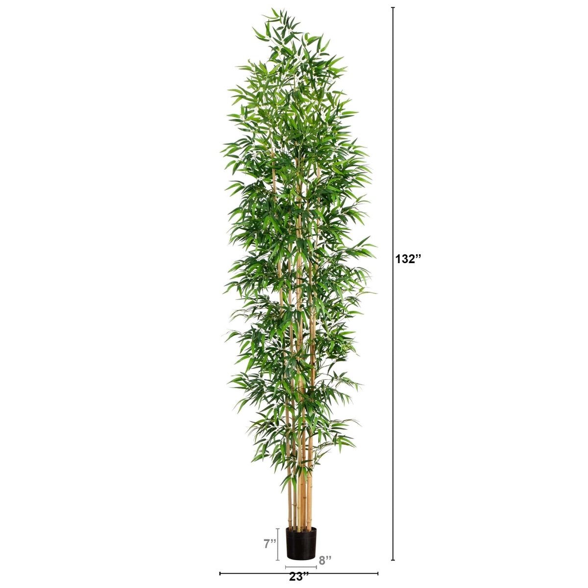 11’ Artificial Bamboo Tree with Real Bamboo Trunks - Ed's Plant Shop