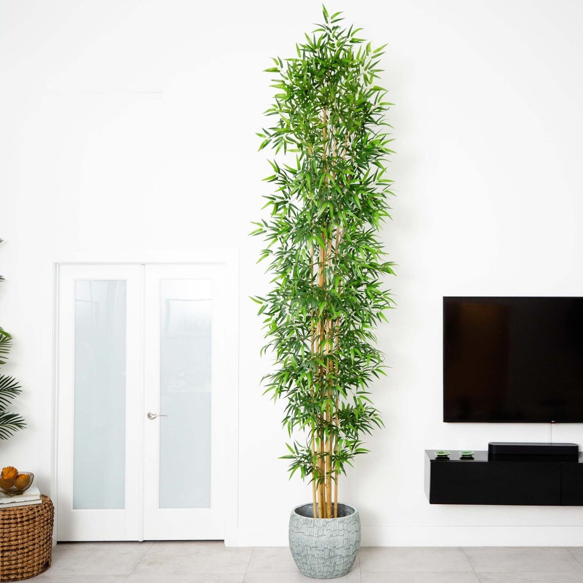 12’ Artificial Bamboo Tree with Real Bamboo Trunks - Ed's Plant Shop