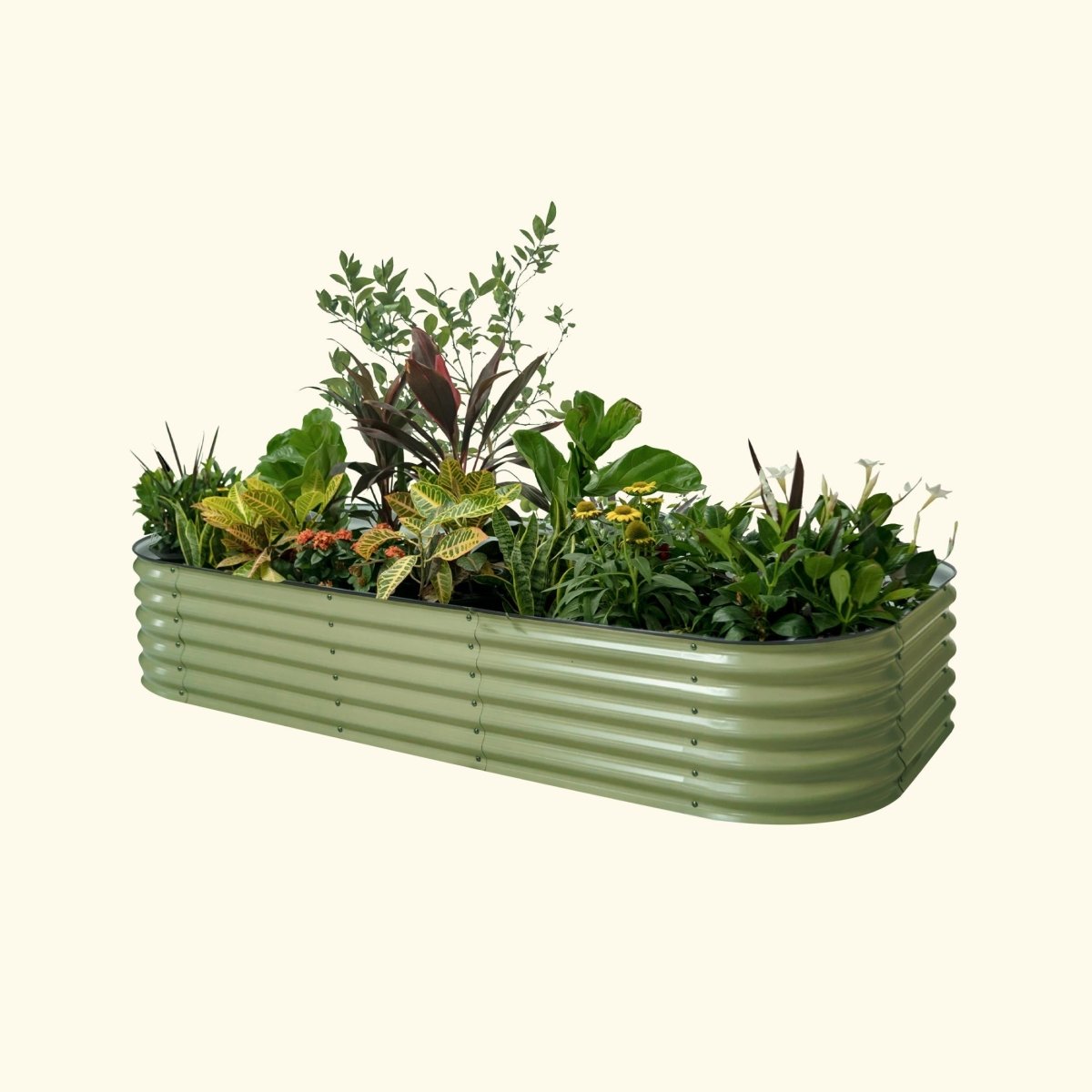 17" Tall 10 In 1 Jumbo Modular Metal Raised Garden Bed Kit - Ed's Plant Shop
