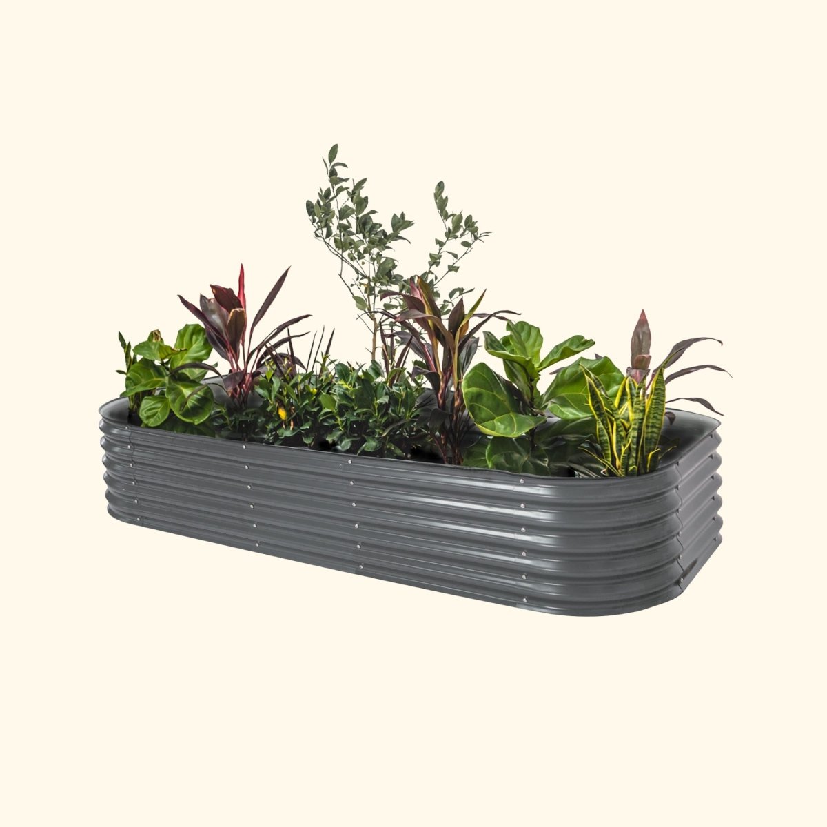 17" Tall 10 In 1 Jumbo Modular Metal Raised Garden Bed Kit - Ed's Plant Shop