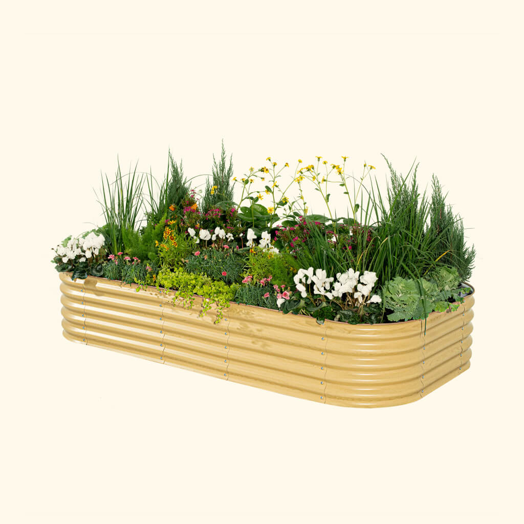 17" Tall 10 In 1 Jumbo Modular Metal Raised Garden Bed Kit - Ed's Plant Shop