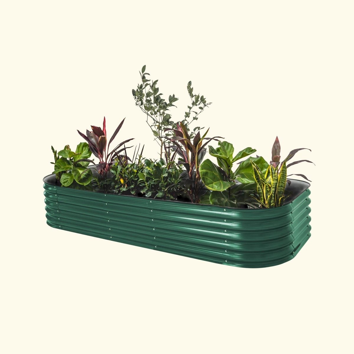 17" Tall 10 In 1 Jumbo Modular Metal Raised Garden Bed Kit - Ed's Plant Shop