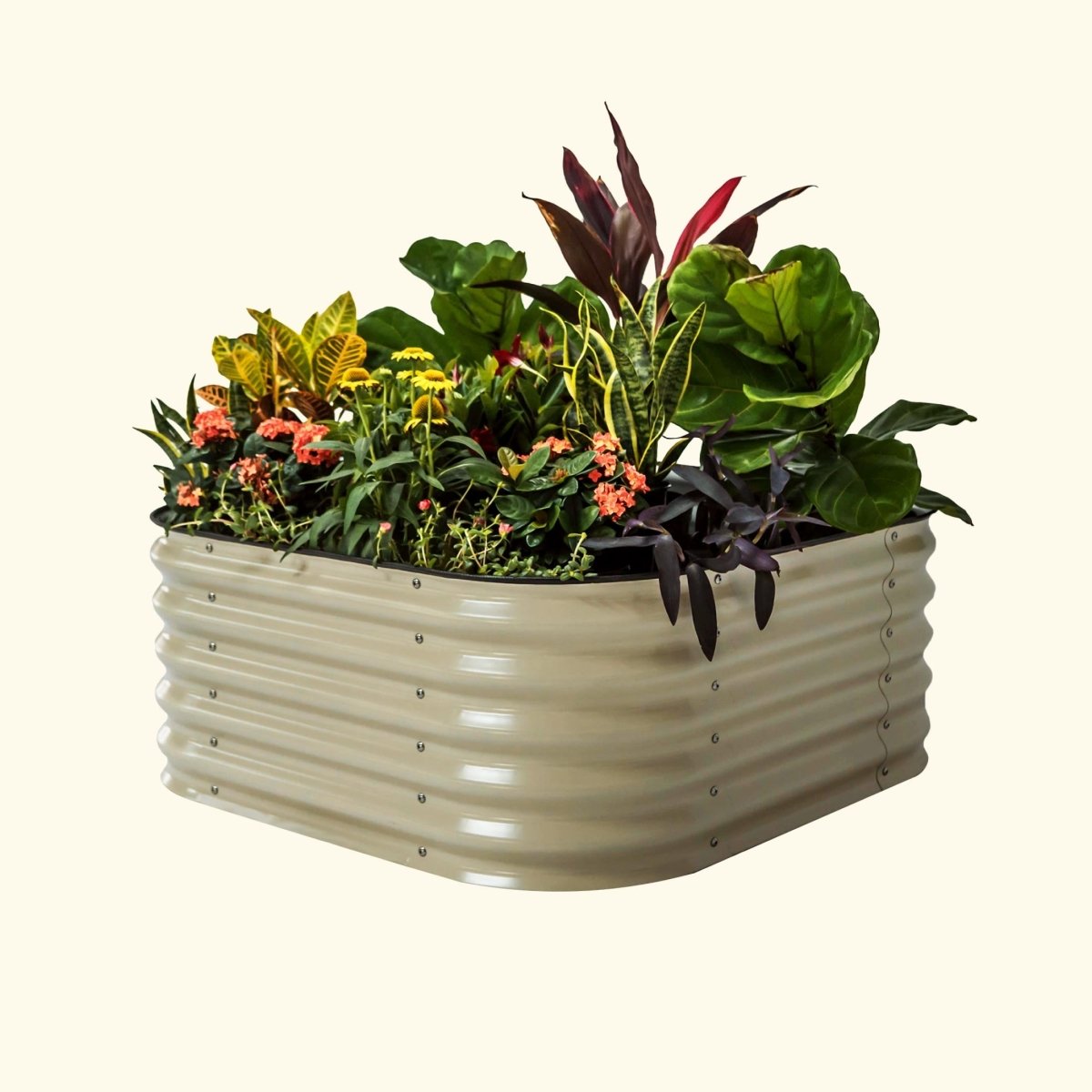 17" Tall 4 In 1 Small Modular Metal Raised Garden Bed Kit - Ed's Plant Shop
