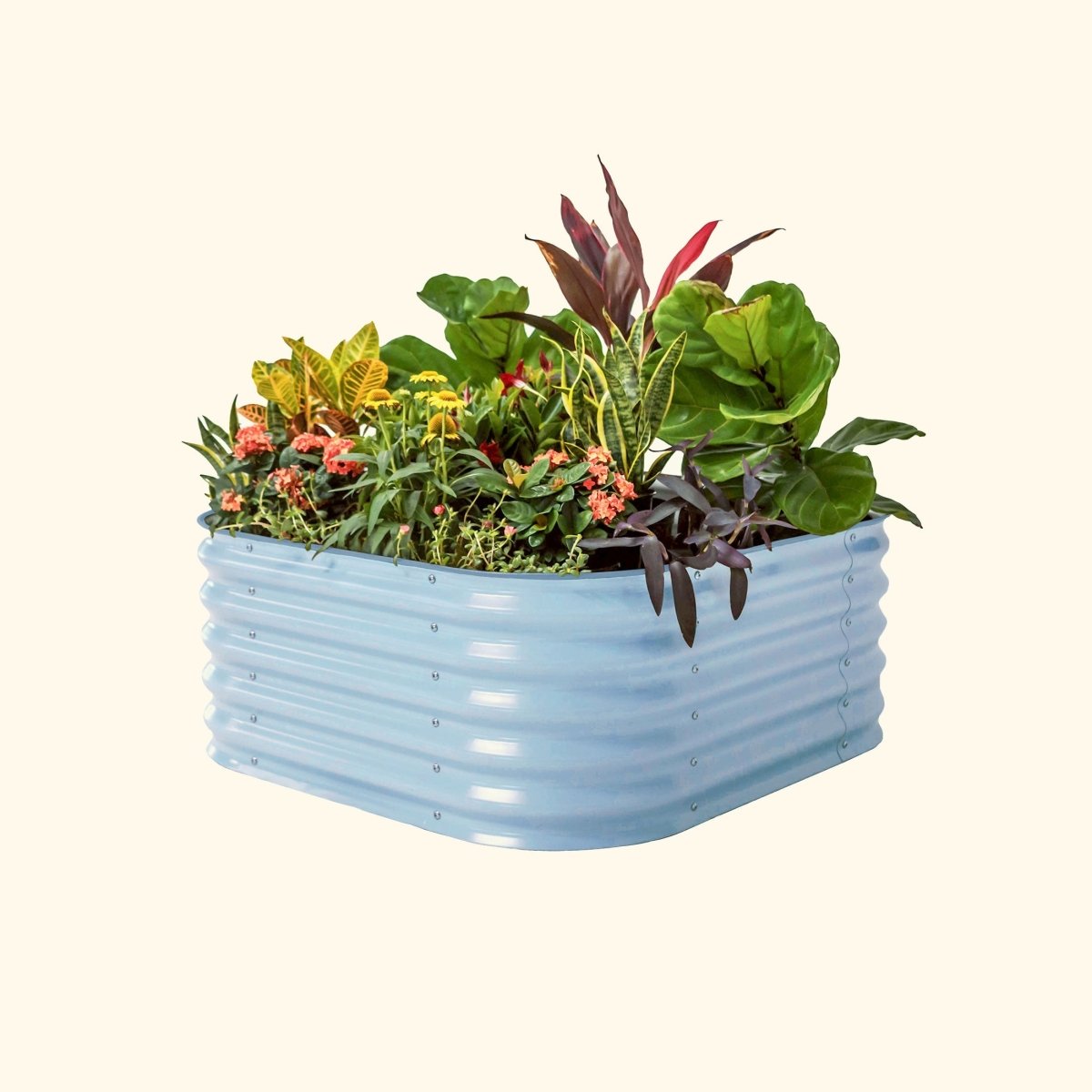 17" Tall 4 In 1 Small Modular Metal Raised Garden Bed Kit - Ed's Plant Shop