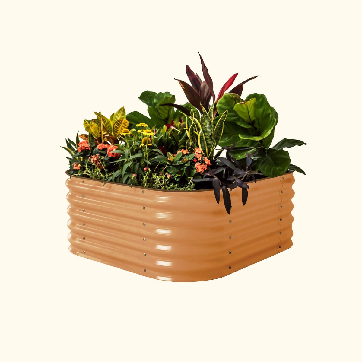 17" Tall 4 In 1 Small Modular Metal Raised Garden Bed Kit - Ed's Plant Shop