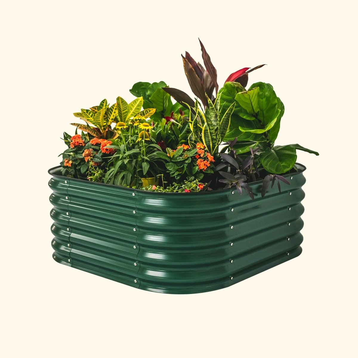 17" Tall 4 In 1 Small Modular Metal Raised Garden Bed Kit - Ed's Plant Shop