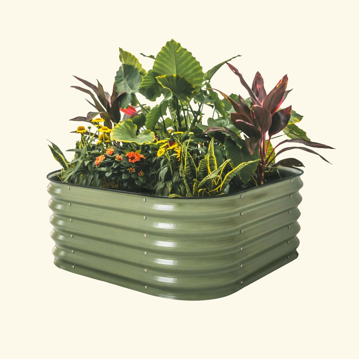17" Tall 4 In 1 Small Modular Metal Raised Garden Bed Kit - Ed's Plant Shop