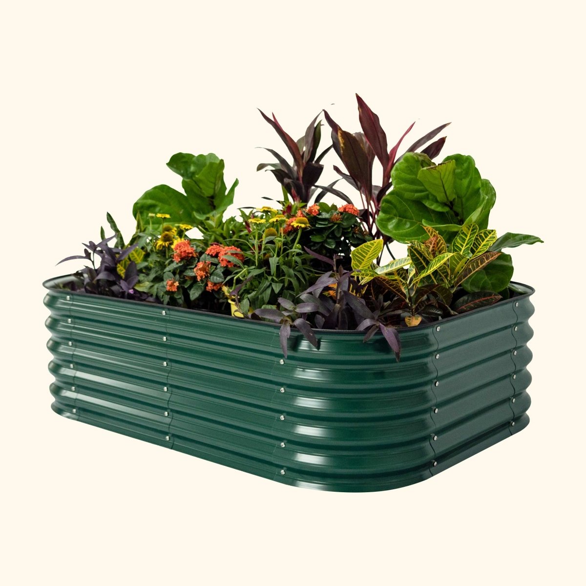17" Tall 6 In 1 Medium Modular Metal Raised Garden Bed Kit - Ed's Plant Shop