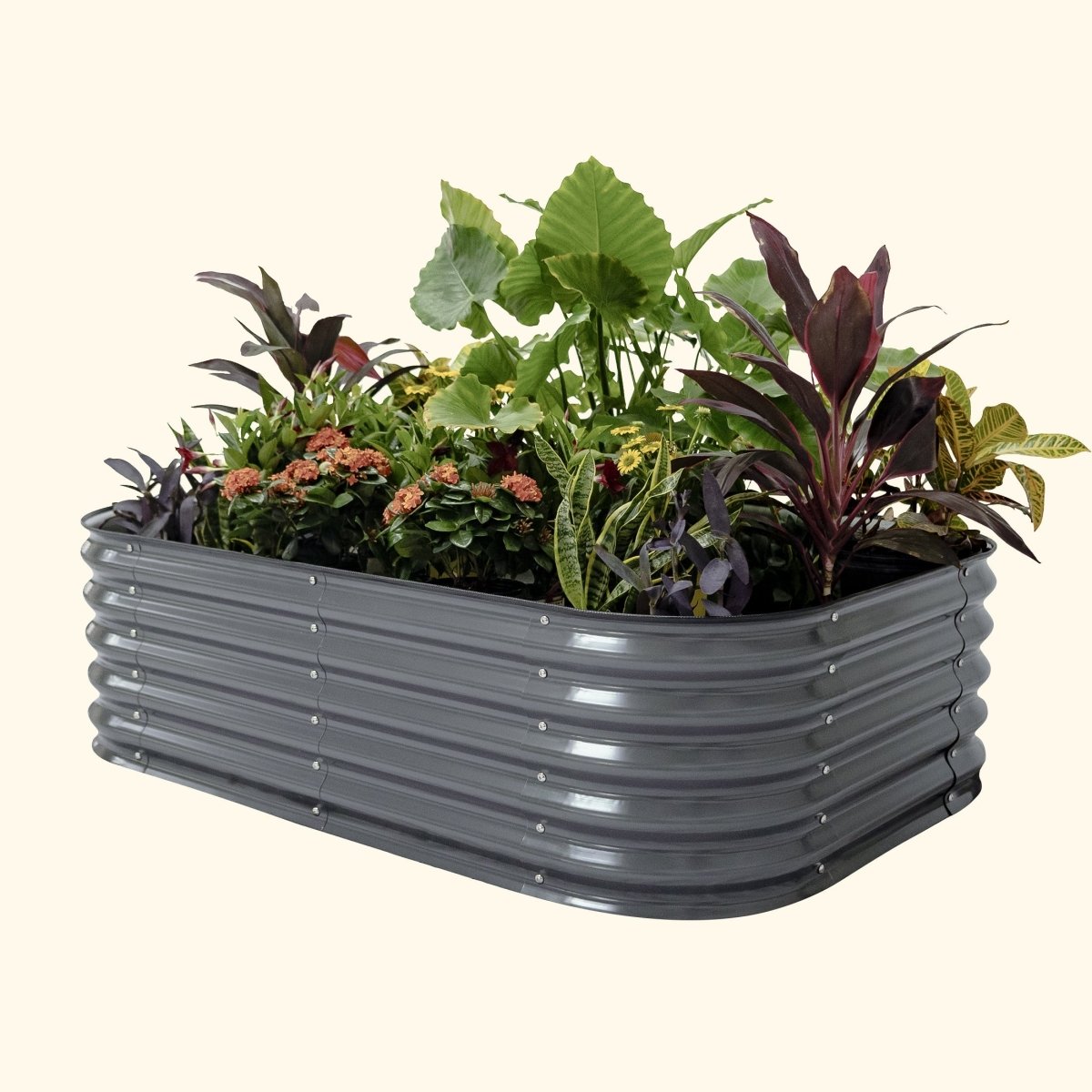 17" Tall 6 In 1 Medium Modular Metal Raised Garden Bed Kit - Ed's Plant Shop