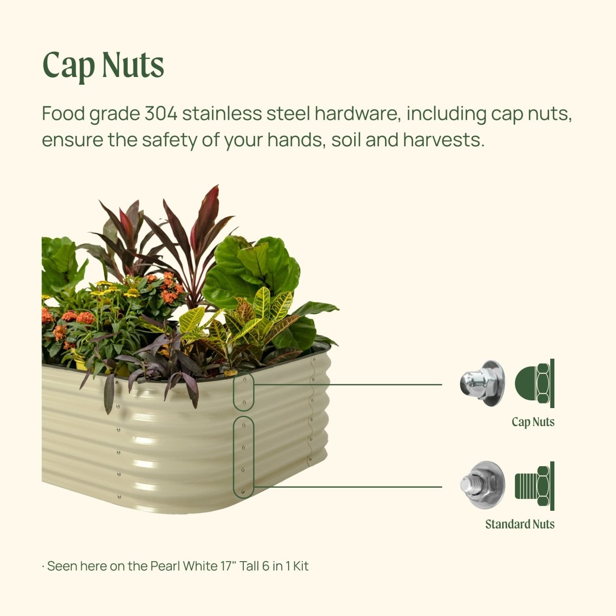 17" Tall 6 In 1 Medium Modular Metal Raised Garden Bed Kit - Ed's Plant Shop
