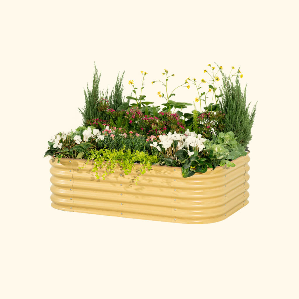 17" Tall 6 In 1 Medium Modular Metal Raised Garden Bed Kit - Ed's Plant Shop