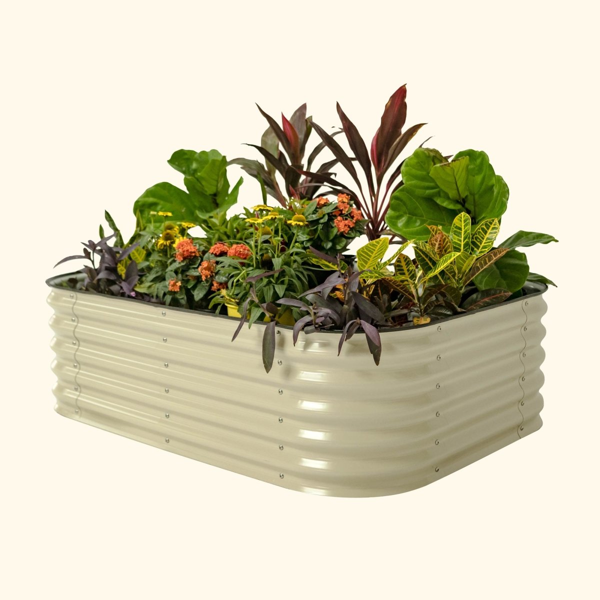 17" Tall 6 In 1 Medium Modular Metal Raised Garden Bed Kit - Ed's Plant Shop