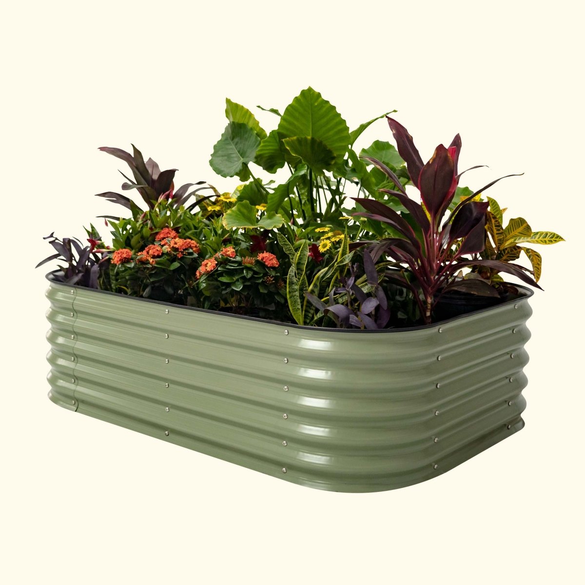 17" Tall 6 In 1 Medium Modular Metal Raised Garden Bed Kit - Ed's Plant Shop