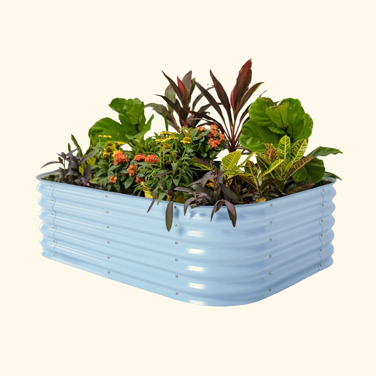 17" Tall 6 In 1 Medium Modular Metal Raised Garden Bed Kit - Ed's Plant Shop