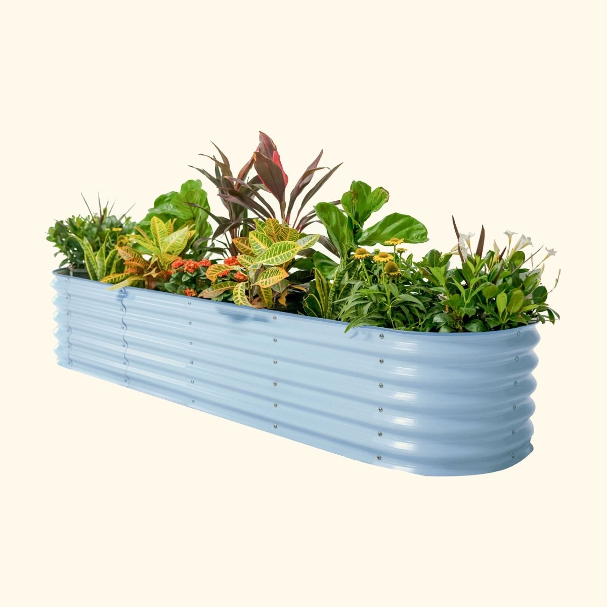 17" Tall 9 In 1 Large Modular Metal Raised Garden Bed Kit - Ed's Plant Shop