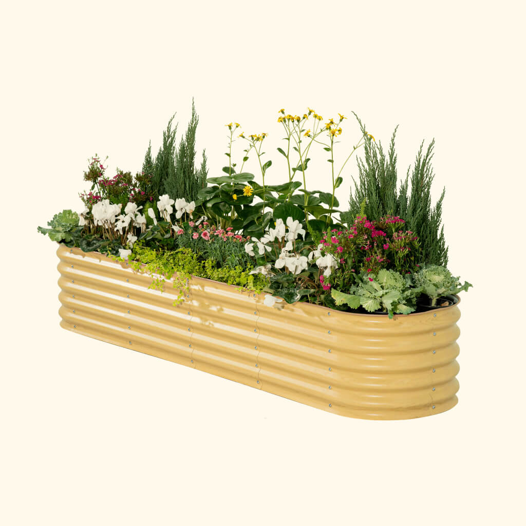 17" Tall 9 In 1 Large Modular Metal Raised Garden Bed Kit - Ed's Plant Shop