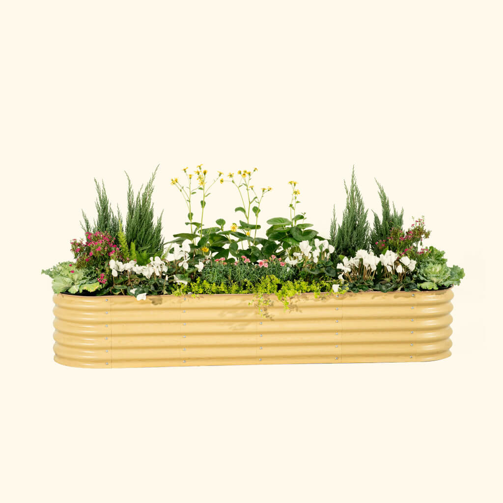 17" Tall 9 In 1 Large Modular Metal Raised Garden Bed Kit - Ed's Plant Shop