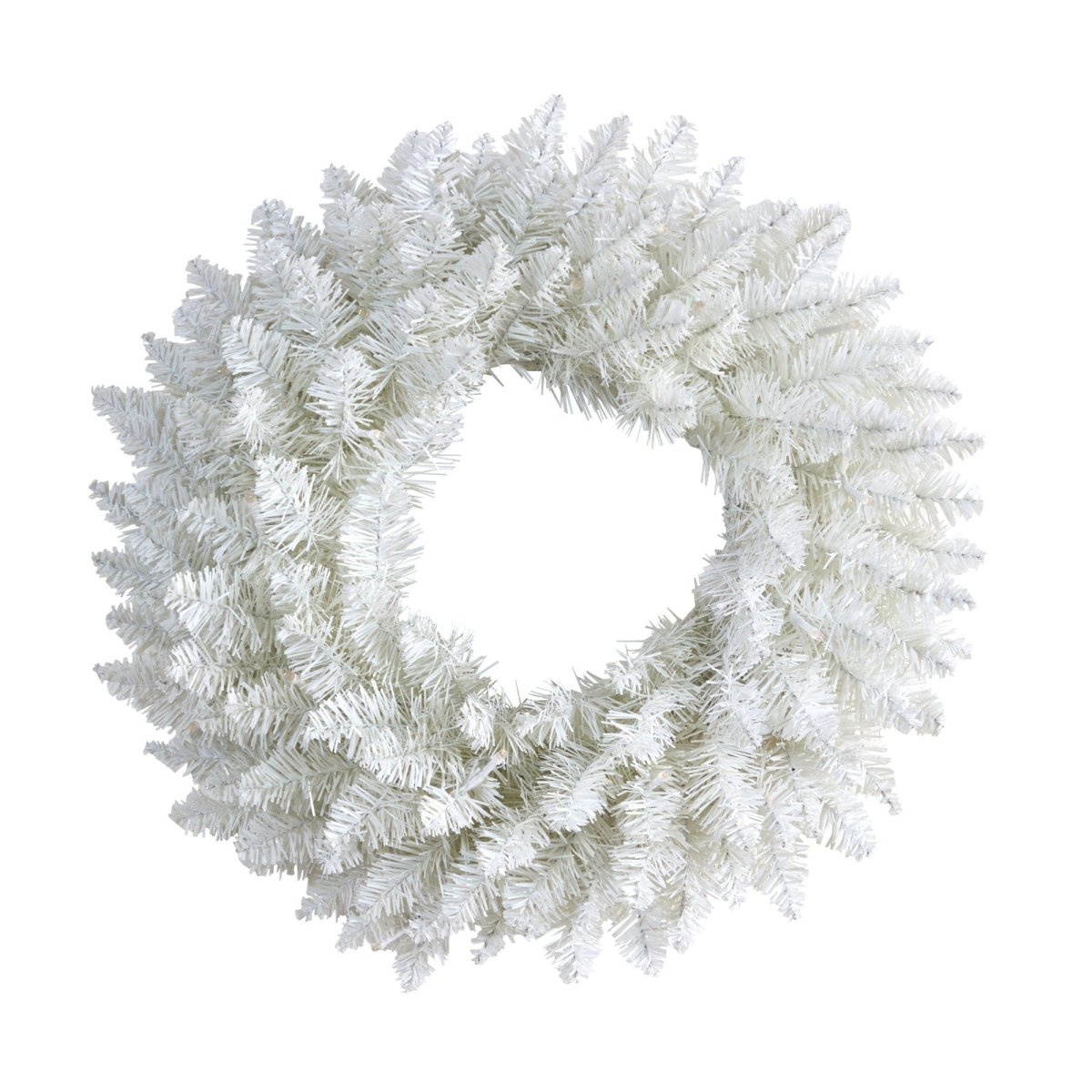 18 - in Colorado Spruce Artificial Christmas Wreath with 129 Bendable Branches and 20 Warm LED Lights - Ed's Plant Shop