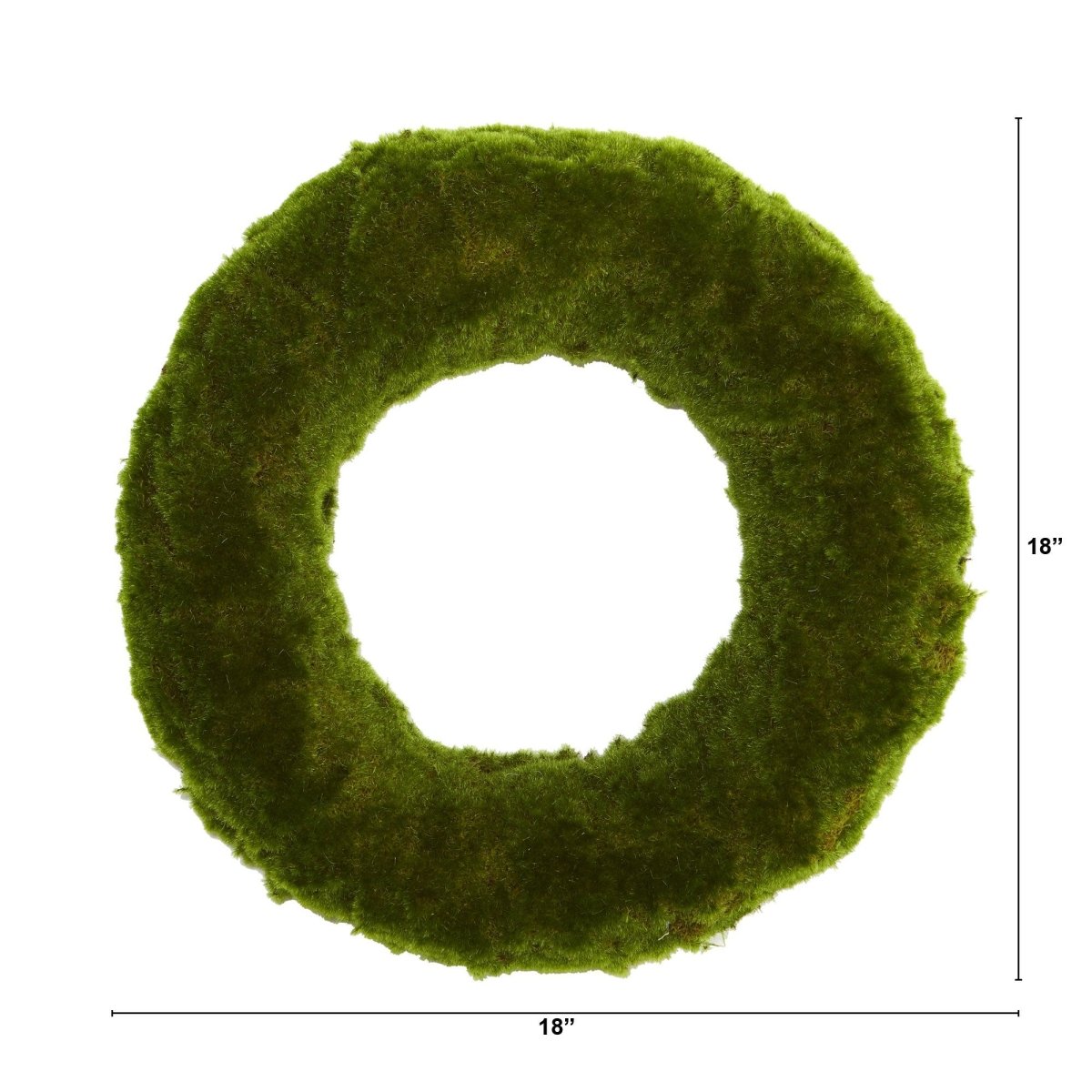 18" Moss Artificial Wreath | Natural, Realistic Décor Accent - Ed's Plant Shop