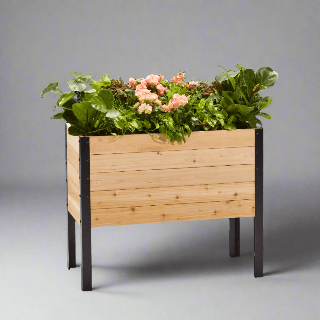 18" x 36" Cedar Raised Garden Bed – 30" Tall | Deep Planting Box - Ed's Plant Shop