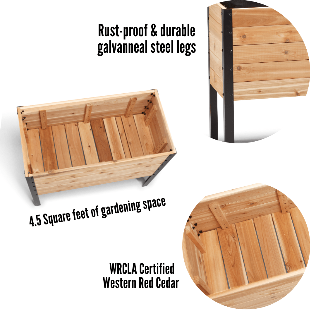 18" x 36" Raised Garden Bed - 30" TALL - Ed's Plant Shop