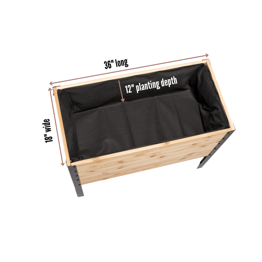18" x 36" Raised Garden Bed - 30" TALL - Ed's Plant Shop