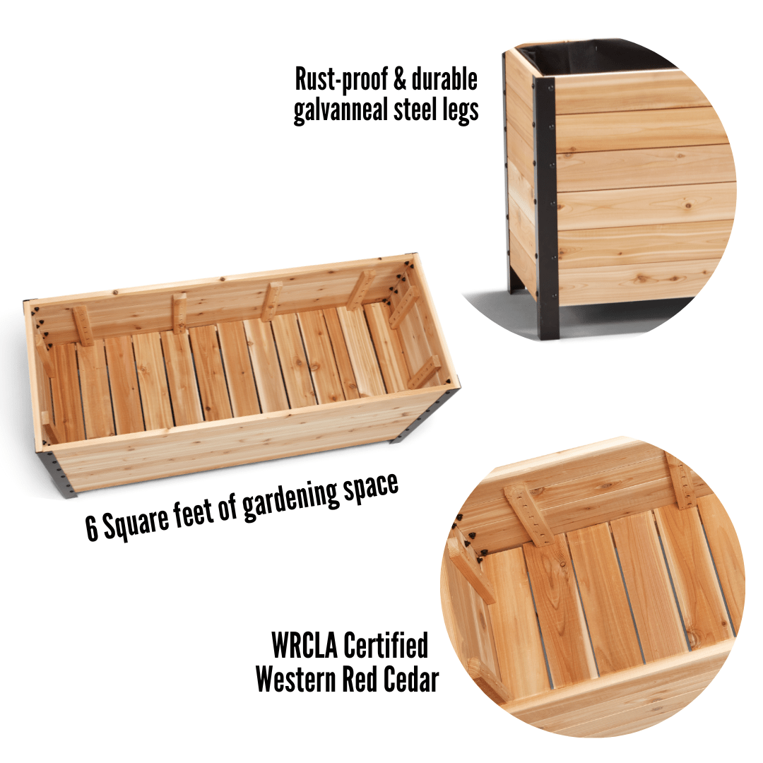 18" x 48" Planter Box - 24" TALL - Ed's Plant Shop