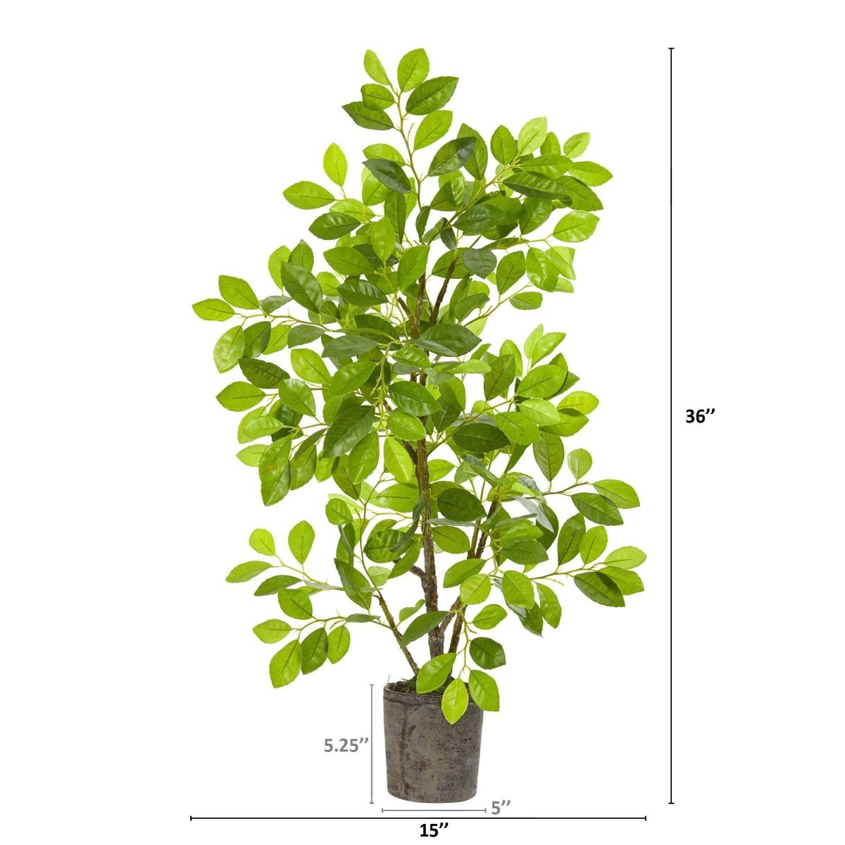 3’ Ficus Artificial Tree in Planter - Ed's Plant Shop