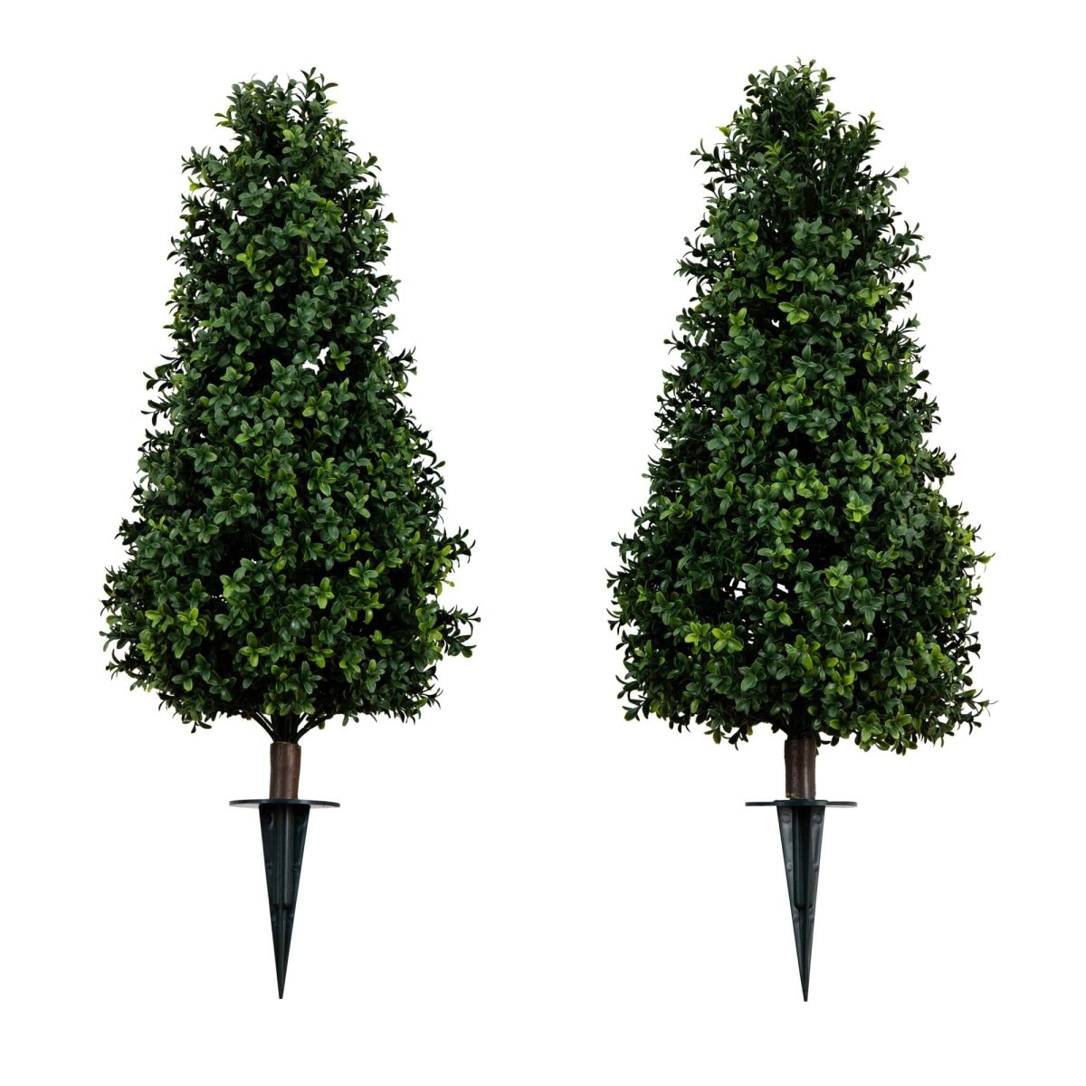 3’ UV - Resistant Artificial Boxwood Topiary with Ground Stake – Set of 2 - Ed's Plant Shop