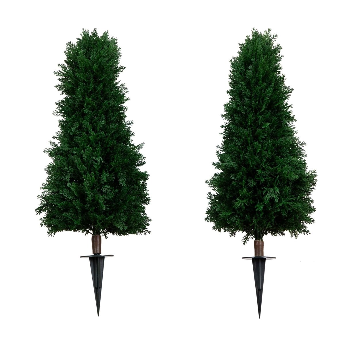 3' UV Resistant Artificial Cedar Plant with Integrated Ground Stake – Set of 2 - Ed's Plant Shop