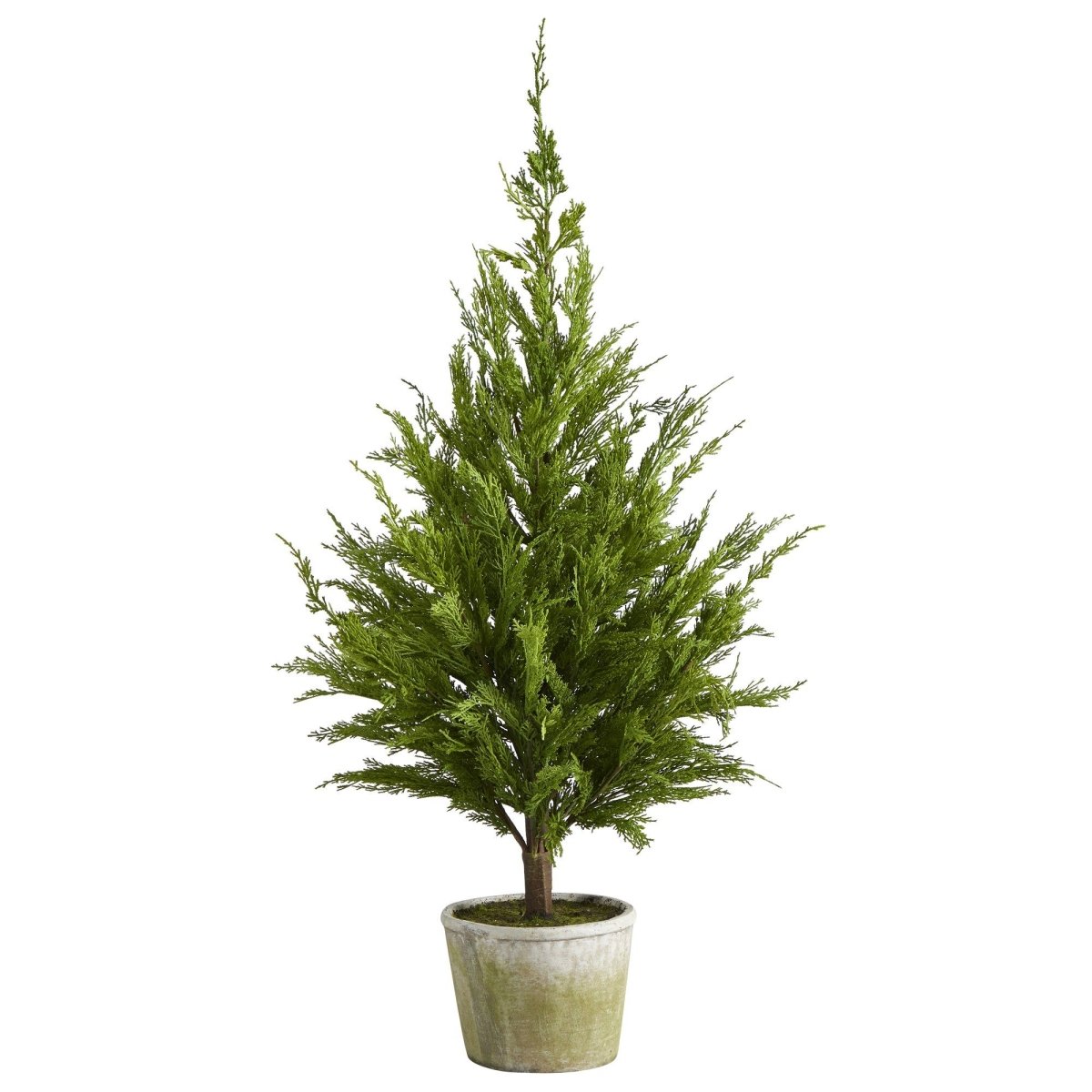 3.5’ Cedar Pine Artificial Christmas Tree with Decorative Planter - Ed's Plant Shop