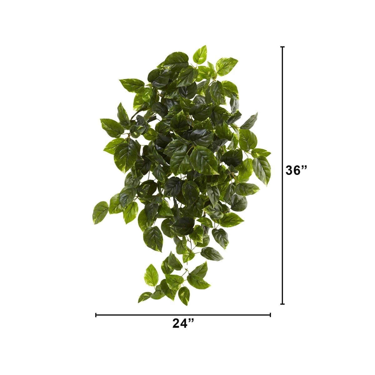 36” UV Resistant Artificial Pothos Hanging Plant – Set of 2 | Indoor/Outdoor Faux Greenery - Ed's Plant Shop