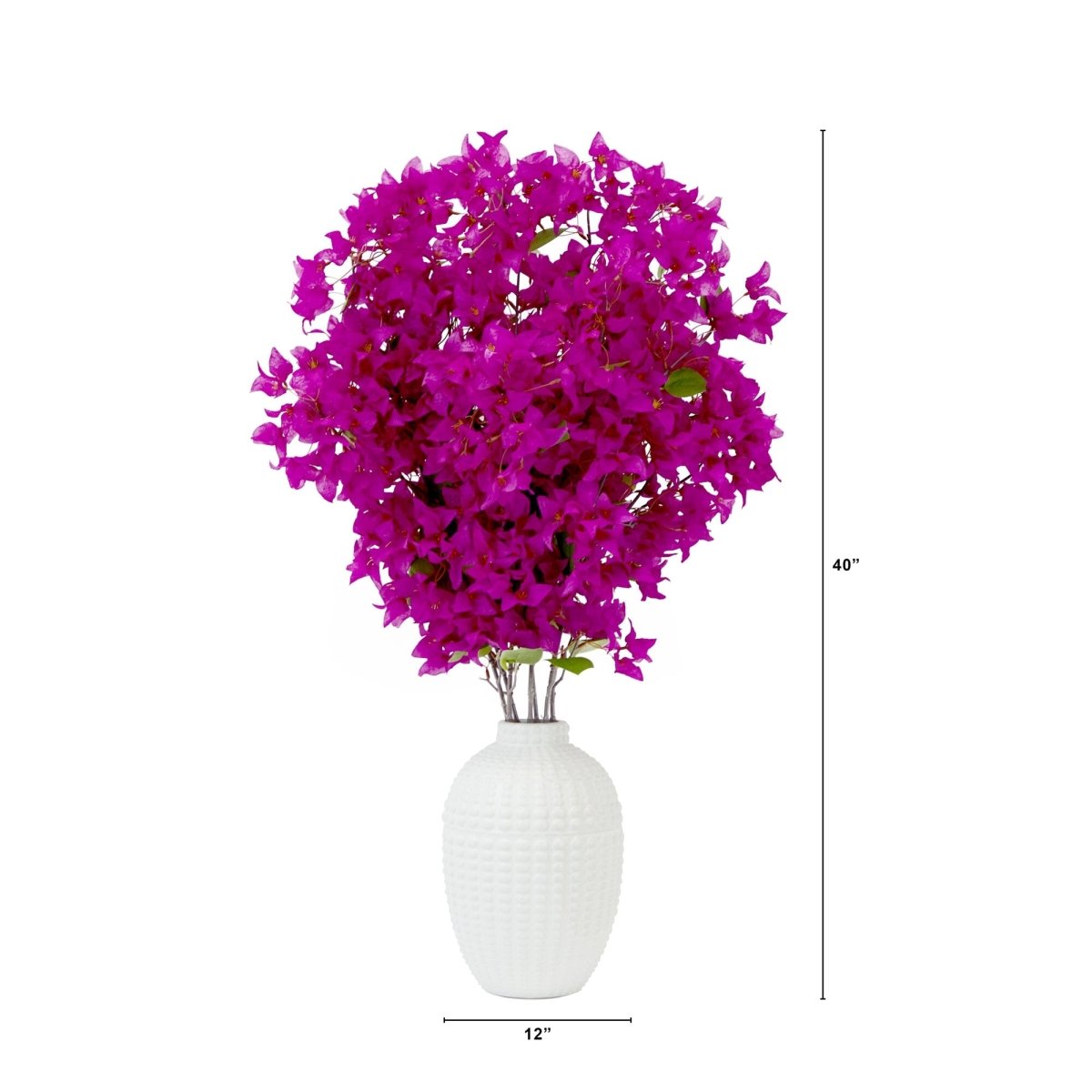 40” Artificial Purple Bougainvillea Arrangement with Vase - Ed's Plant Shop