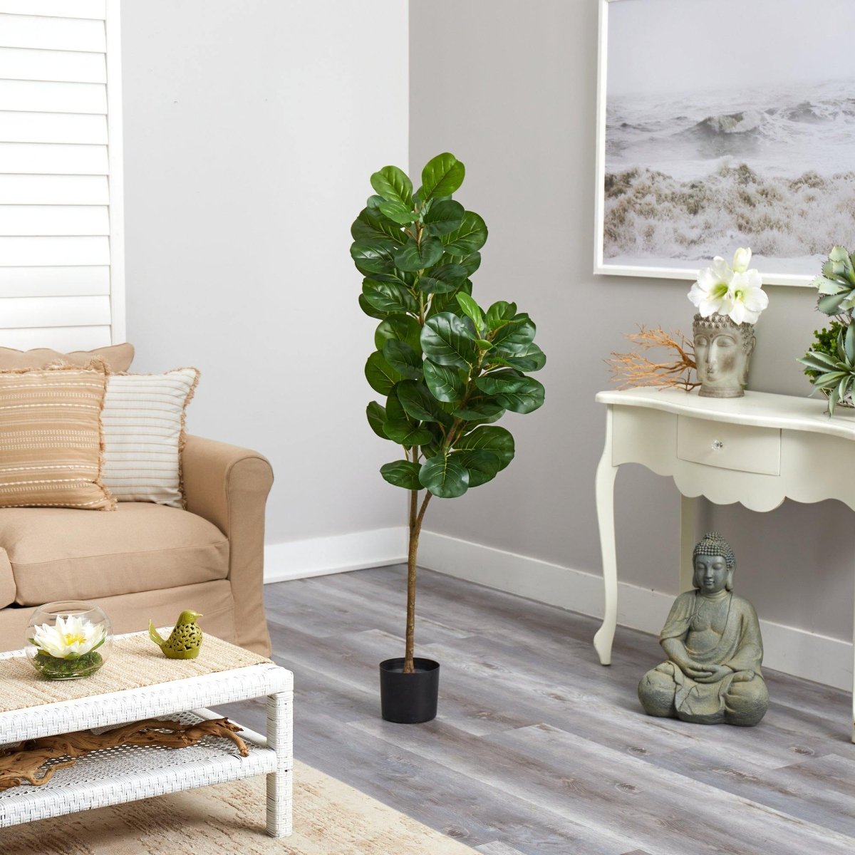 4.5’ Fiddle Leaf Fig Artificial Tree - Ed's Plant Shop