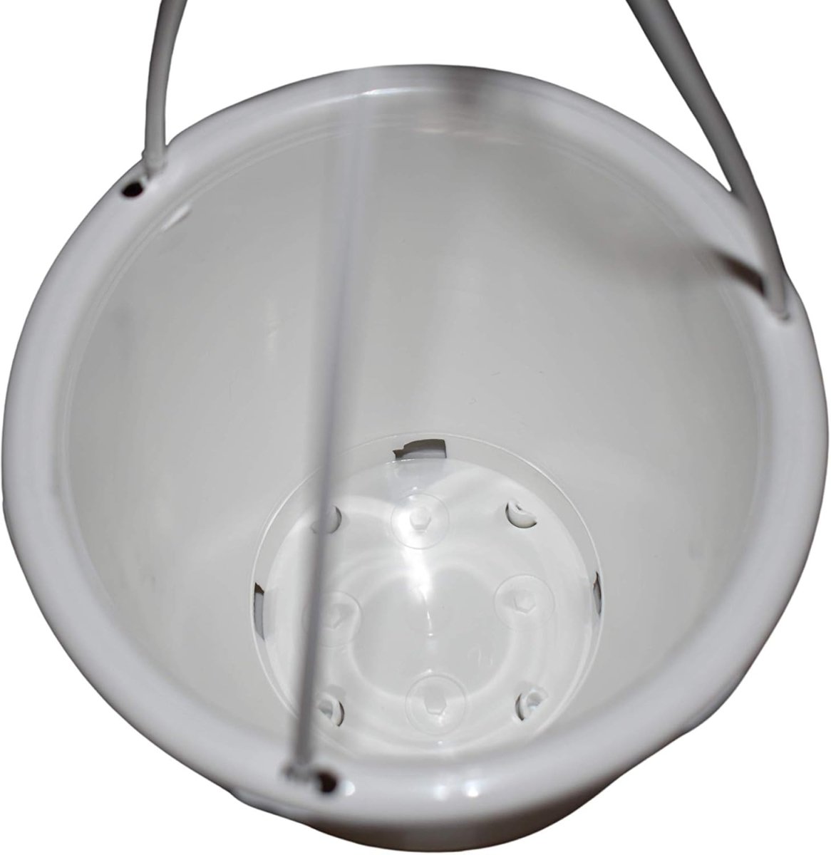 4.5" Mini White Plastic Hanging Basket - Ed's Plant Shop