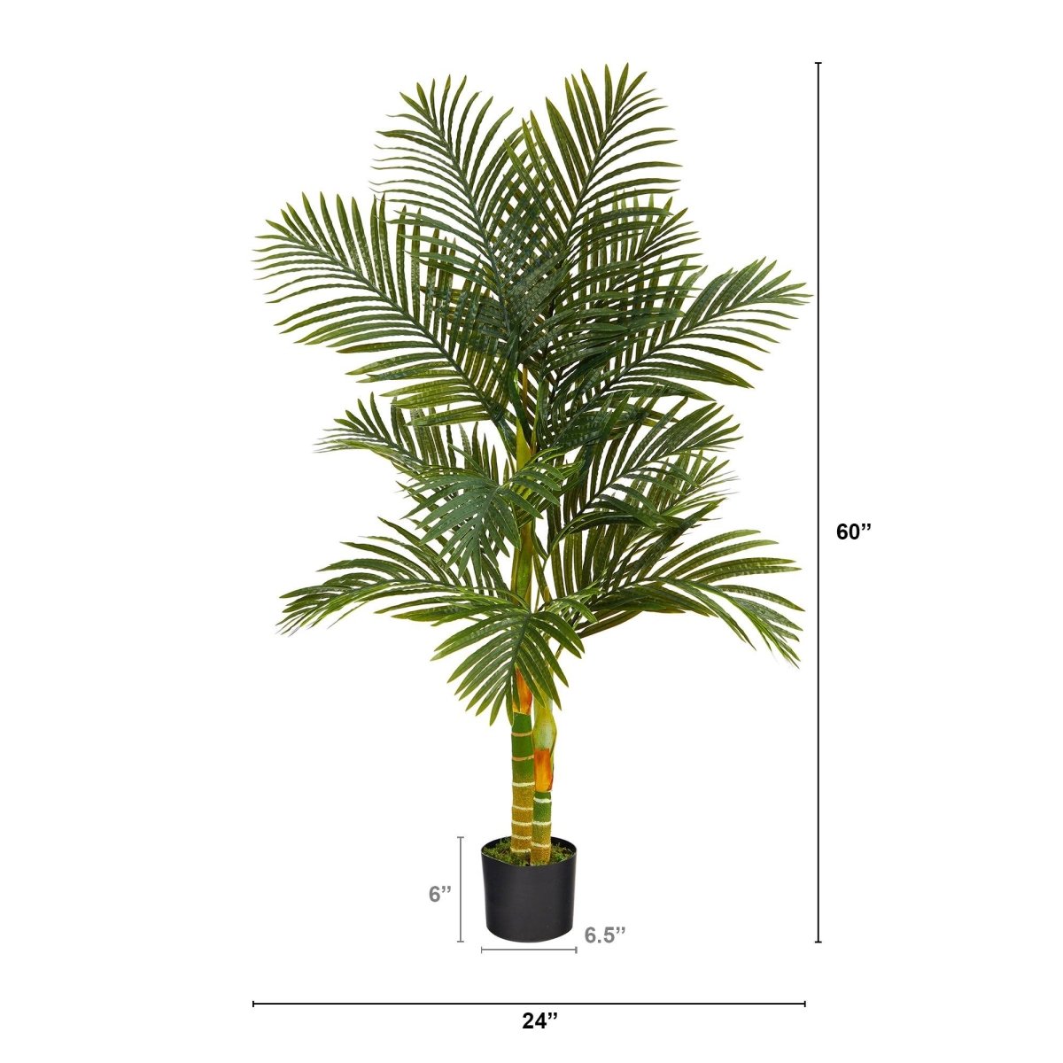 5’ Golden Cane Artificial Palm Tree - Bring Paradise Indoors - Ed's Plant Shop