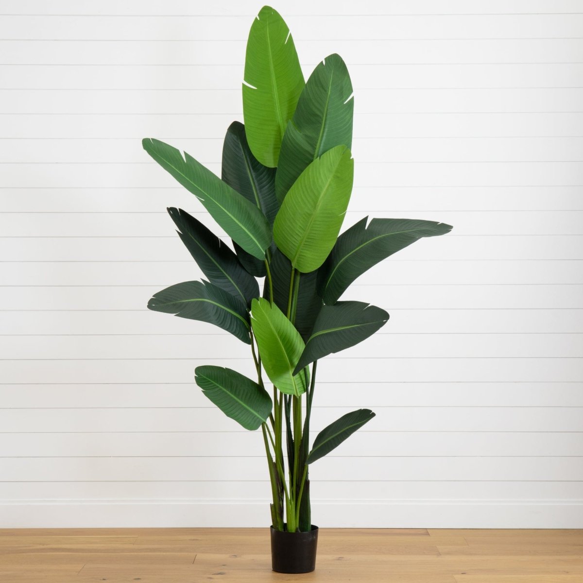 7′ DIY Traveler’s Palm Artificial Tree Kit in Woven Planter - Ed's Plant Shop