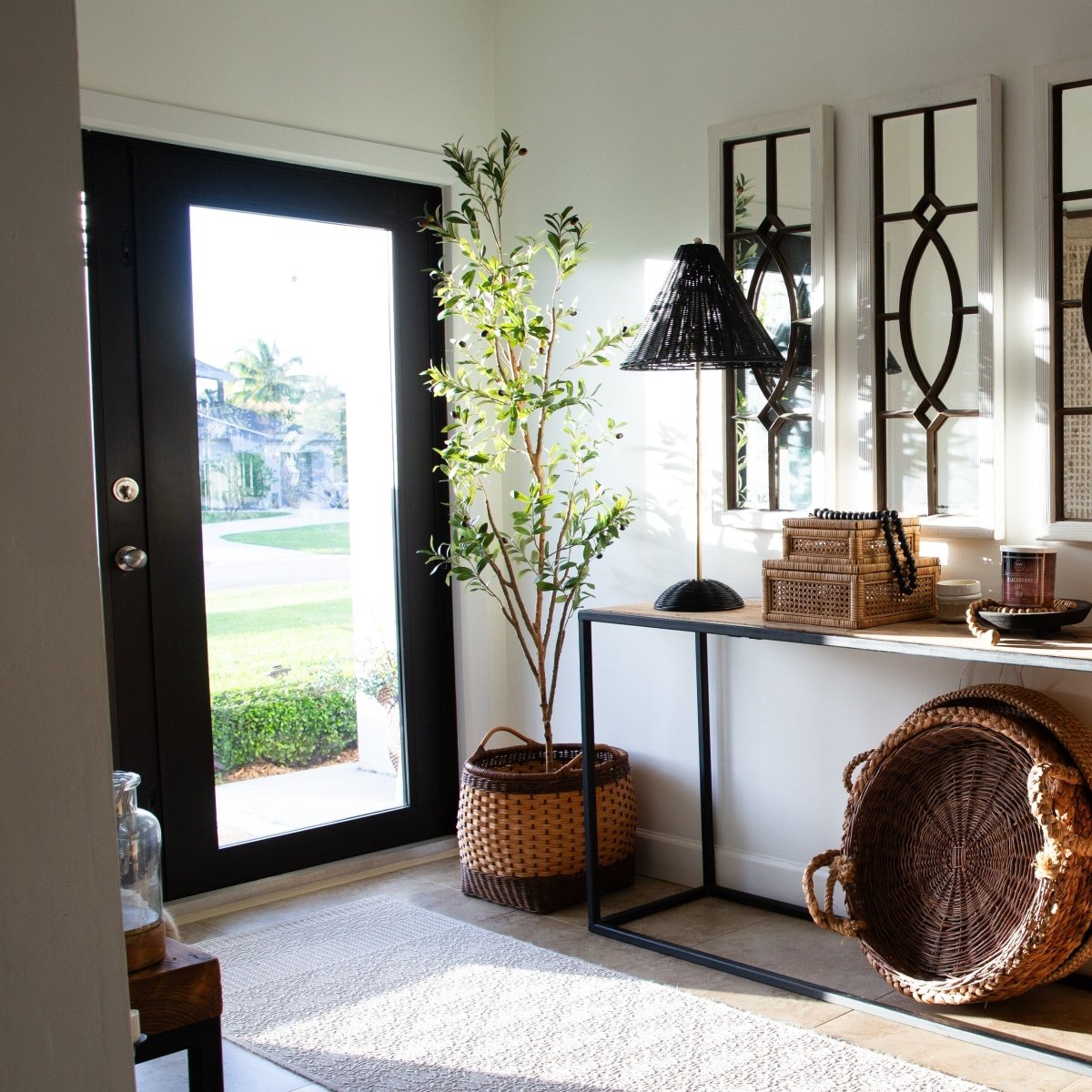 7 - ft Artificial Olive Tree with Natural Trunk - Ed's Plant Shop