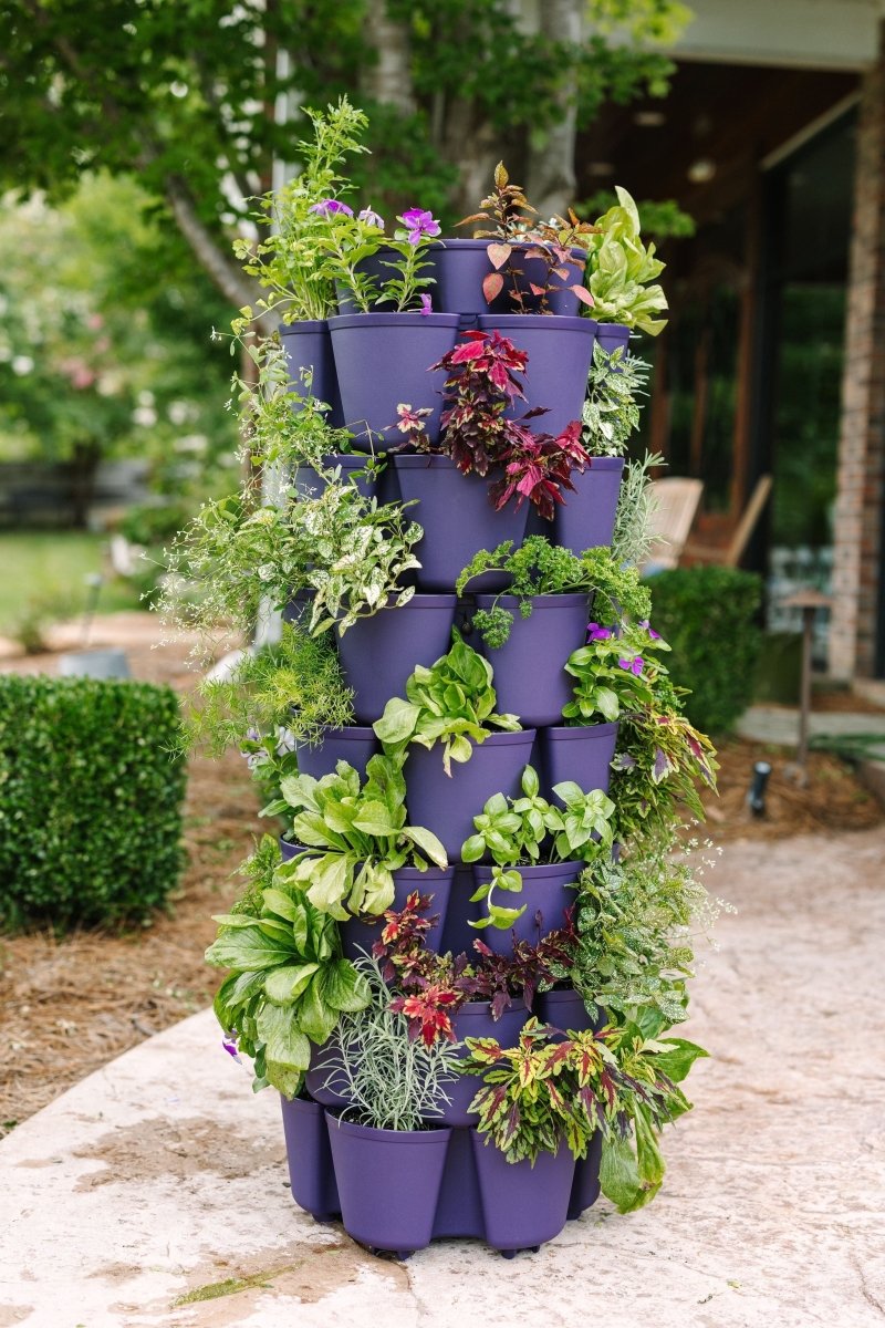 7 Tier GreenStalk Garden Leaf Vertical Planter - Basic Texture - Ed's Plant Shop