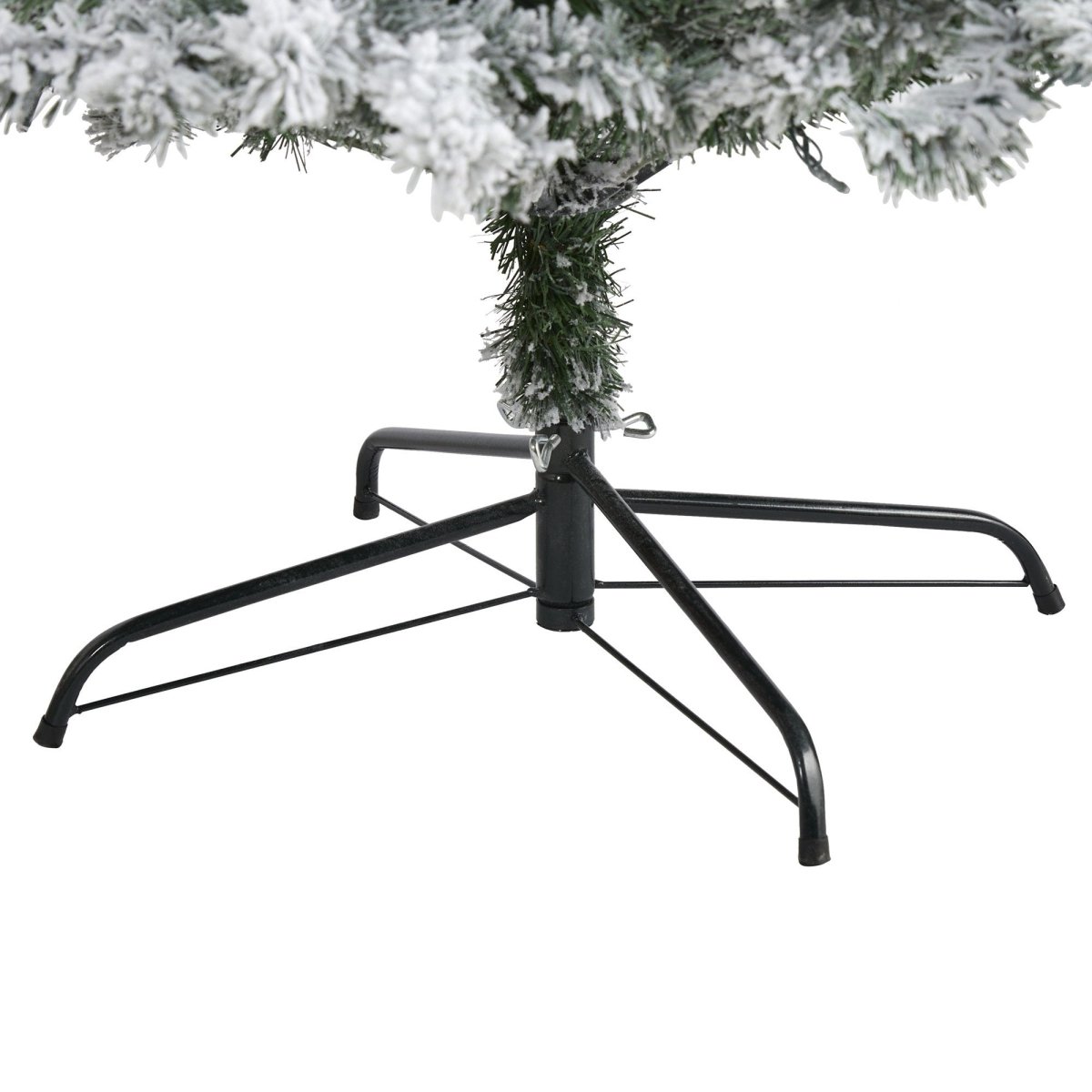 8’ Flocked Rock Springs Spruce Artificial Christmas Tree with 500 Clear LED Lights & 1186 Bendable Branches - Ed's Plant Shop