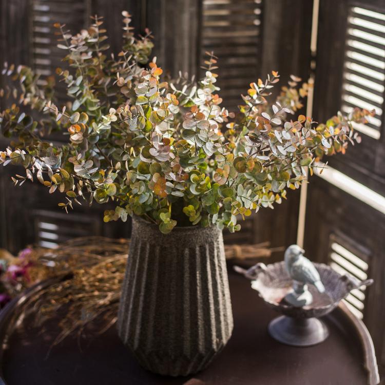 Artificial Faux Plant Eucalyptus Stem Autumn Green 26" Tall - Ed's Plant Shop