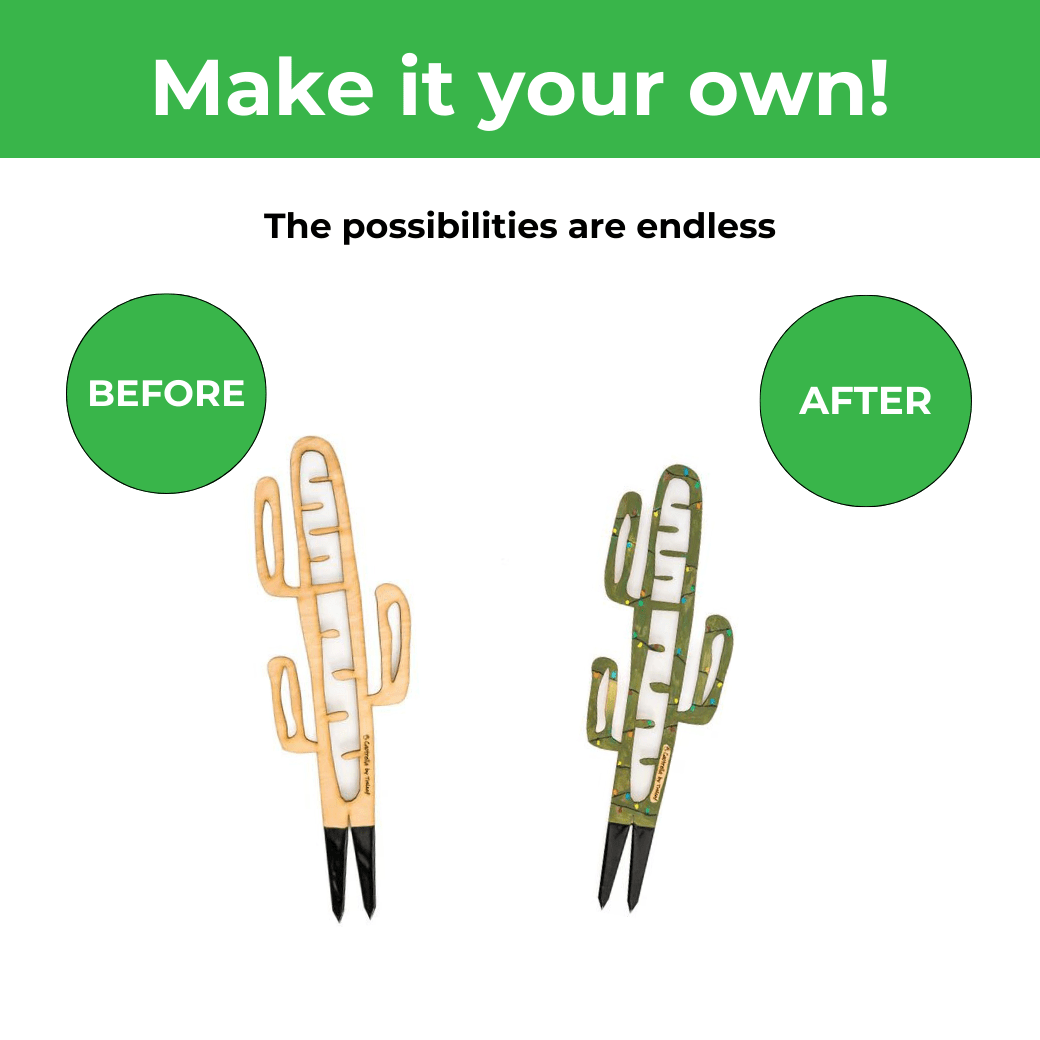 BARE™ Cactrella™ - Customizable wooden plant support - Inspired by the Barrel Cactus - Ed's Plant Shop