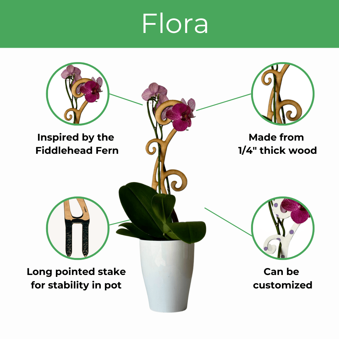 BARE™ Flora™ – Customizable Wooden Floral Plant Trellis for Indoor Climbing Plants - Ed's Plant Shop