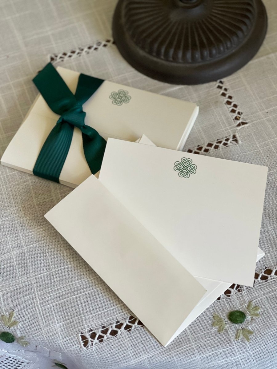 Boxed Celtic Knot Stationery - Irish Note Cards and Envelopes (10) - Ed's Plant Shop