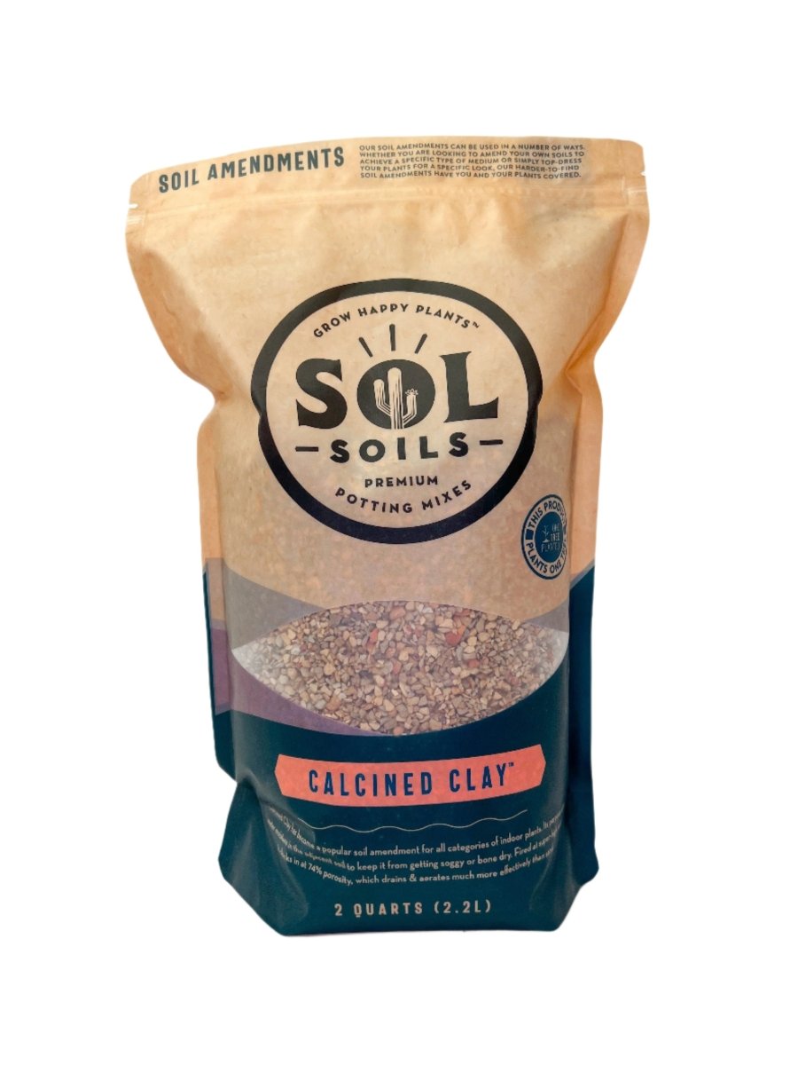 Bagged Calcined Clay by Sol Soils – Premium Soil Amendment for Indoor Plants 2 Quarts