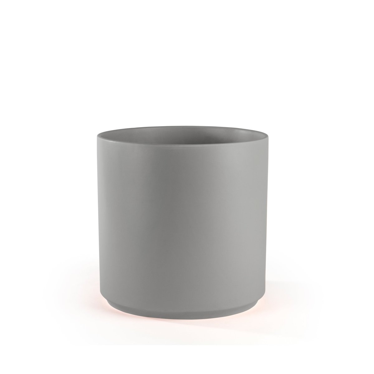Ceramic Cylinder Planter with Optional Hardwood Stand - Ed's Plant Shop